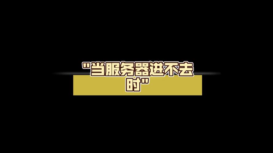 为什么开服务器的时候总是进不去