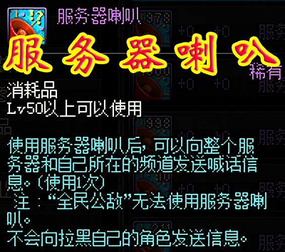 dnf服务器和频道喇叭有什么区别