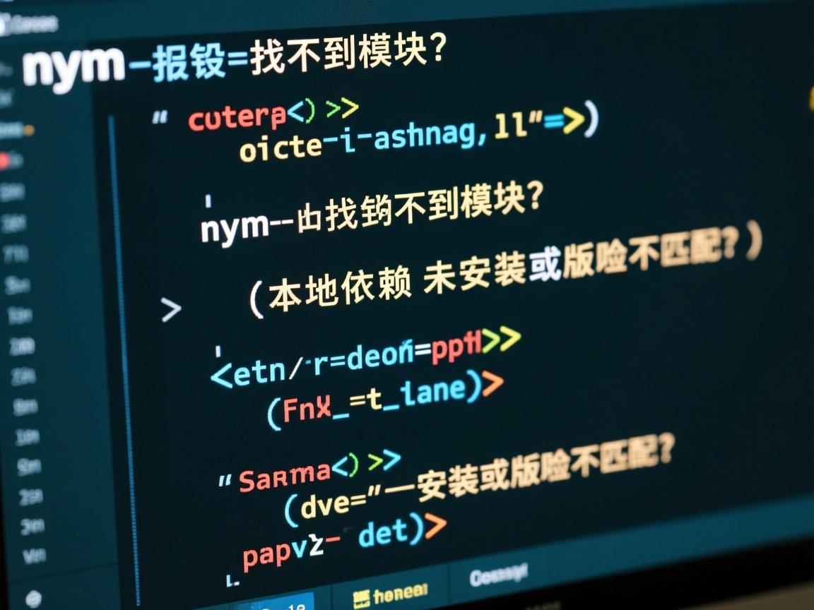 npm报错找不到模块？本地依赖未安装或版本不匹配？