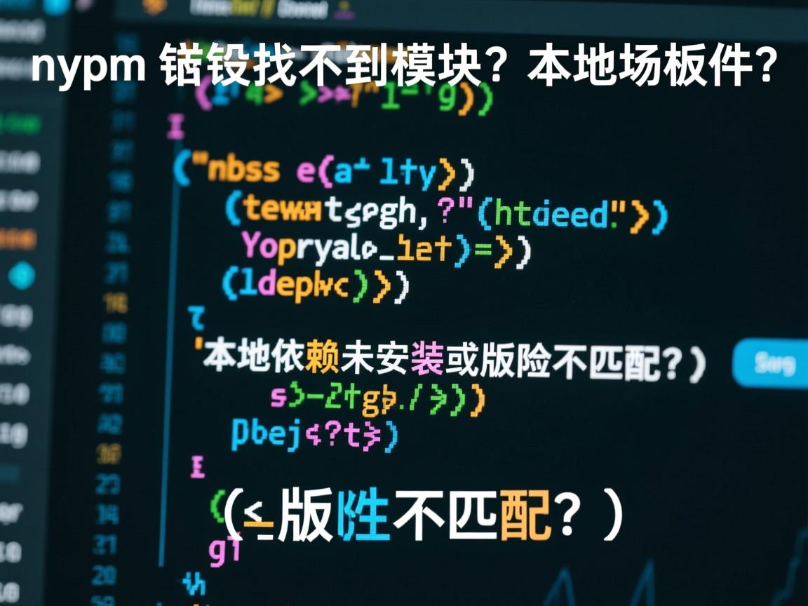 npm报错找不到模块？本地依赖未安装或版本不匹配？