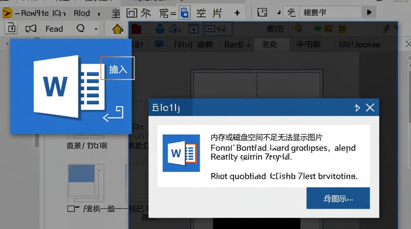 Word内存或磁盘不足时，图片显示不了怎么办？