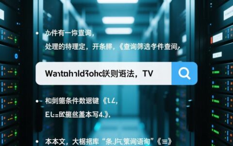 数据库判断条件查询语句怎么写?具体语法和实例有哪些?