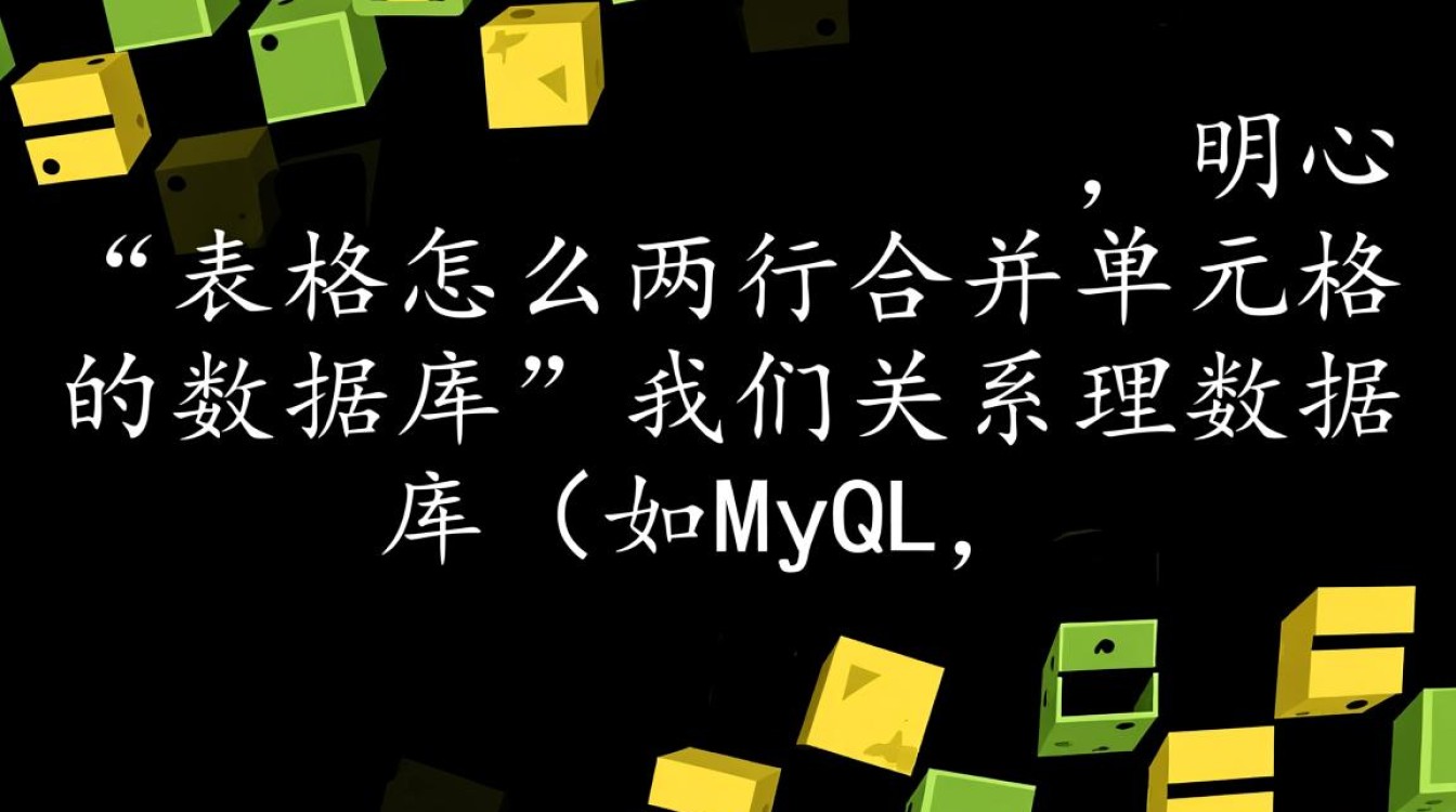 数据库表格如何合并两行单元格，求具体操作教程？