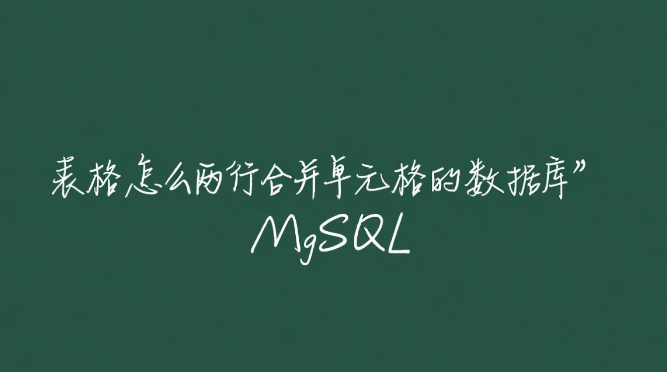 数据库表格如何合并两行单元格，求具体操作教程？