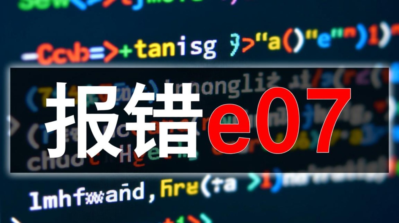 电脑报错e07是什么原因导致的，该如何快速解决？