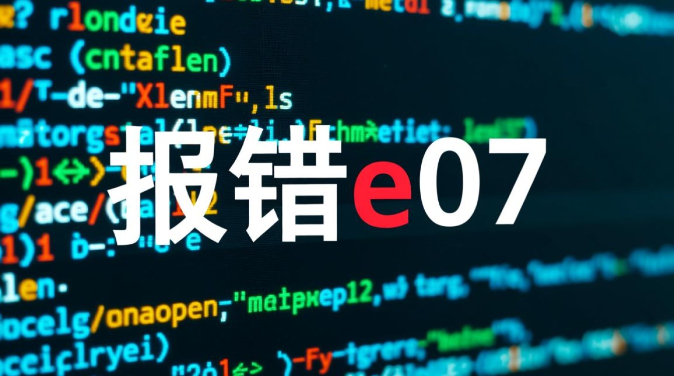 电脑报错e07是什么原因导致的，该如何快速解决？