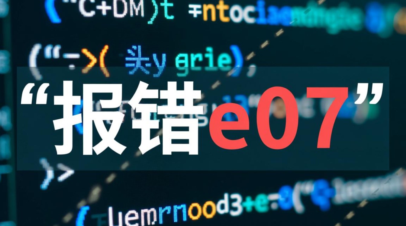 电脑报错e07是什么原因导致的，该如何快速解决？