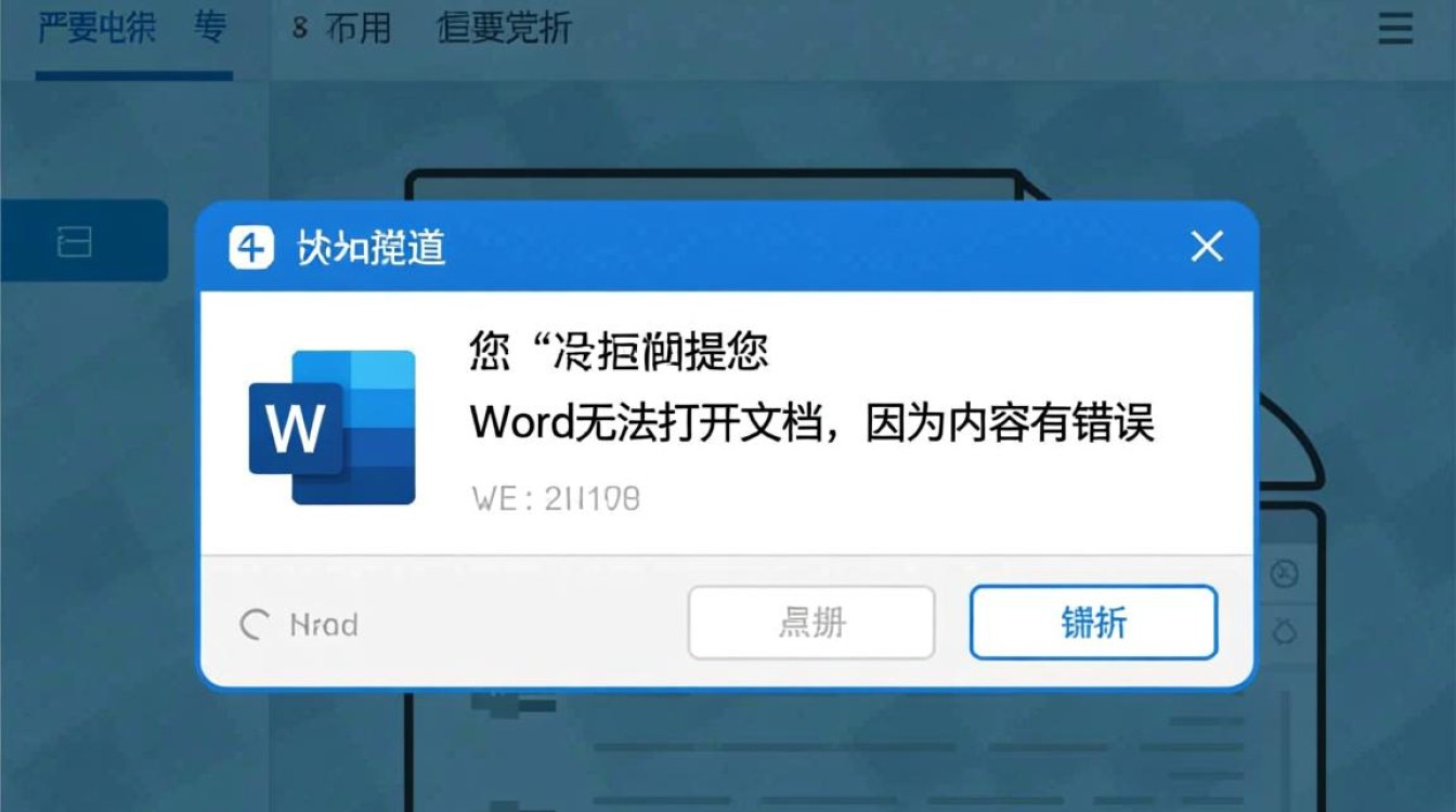 Word文件因内容错误无法打开，应该如何修复？