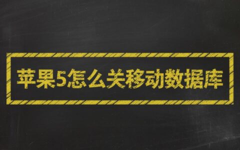苹果5的移动数据库指的是什么，到底怎么关闭？