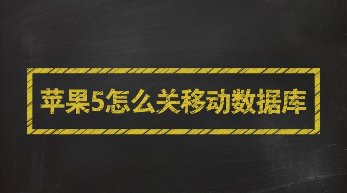 苹果5的移动数据库指的是什么，到底怎么关闭？