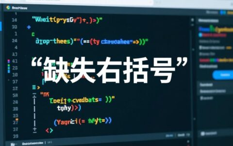 代码报错提示缺失右括号，我该如何解决？
