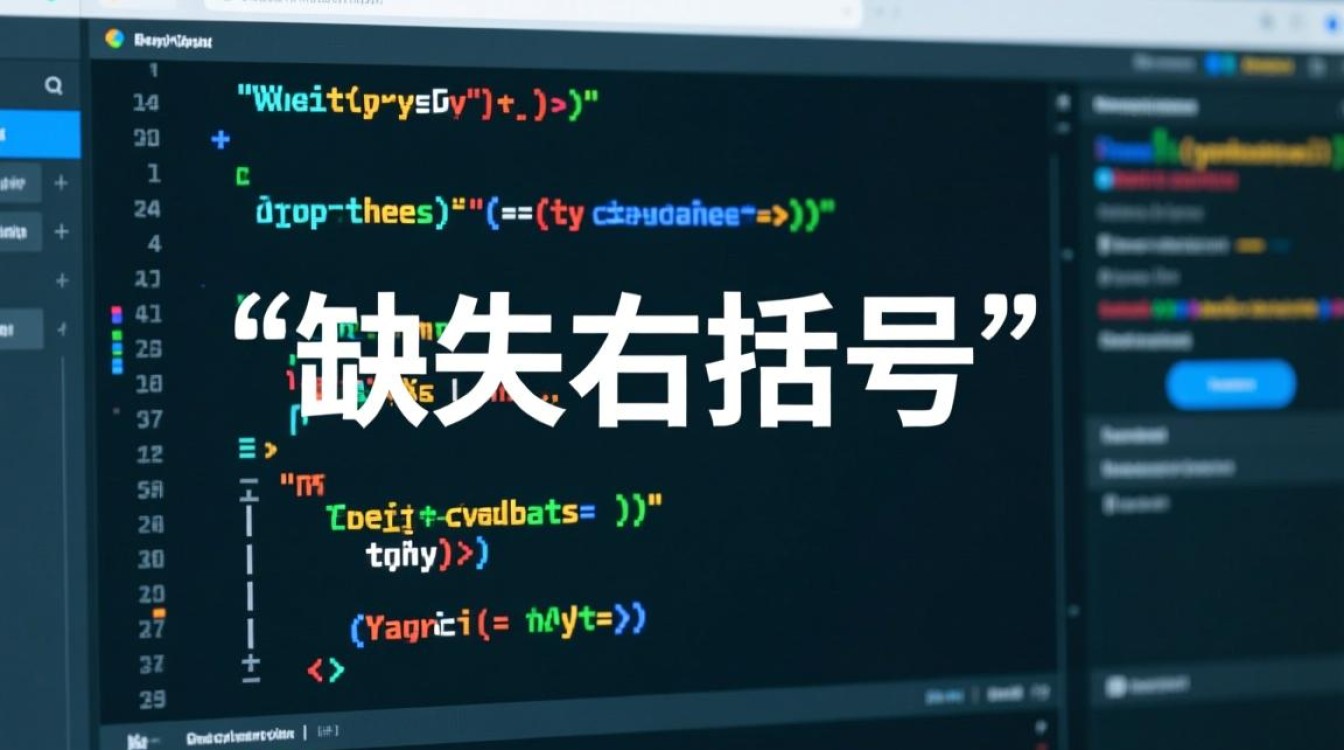 代码报错提示缺失右括号，我该如何解决？