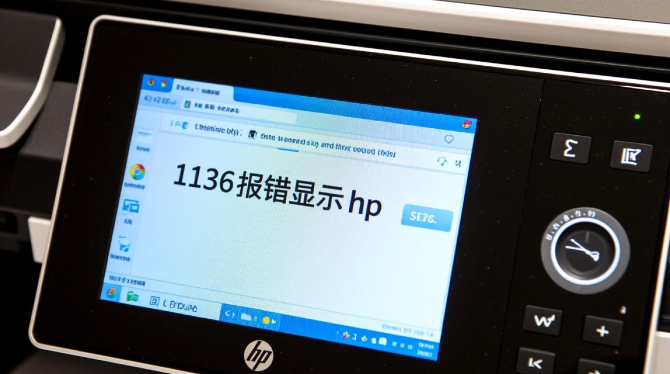 惠普打印机报错1136屏幕只显示hp是什么故障怎么修复？