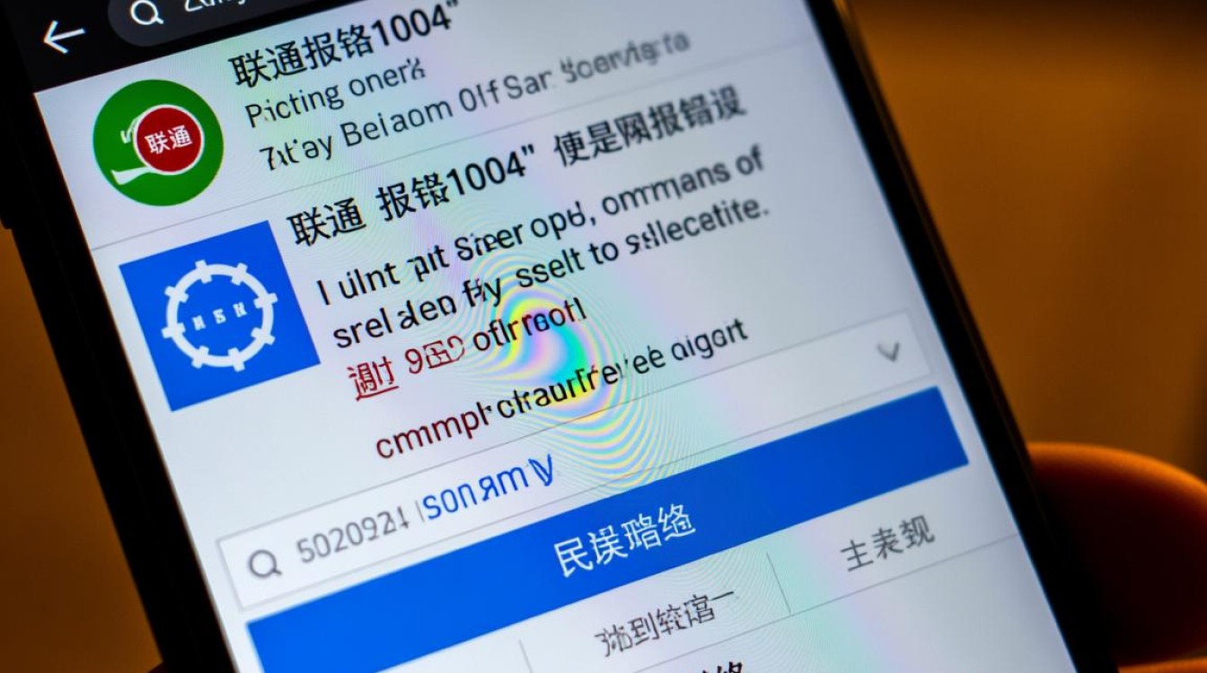 手机联通报错1004是什么原因，该如何解决？