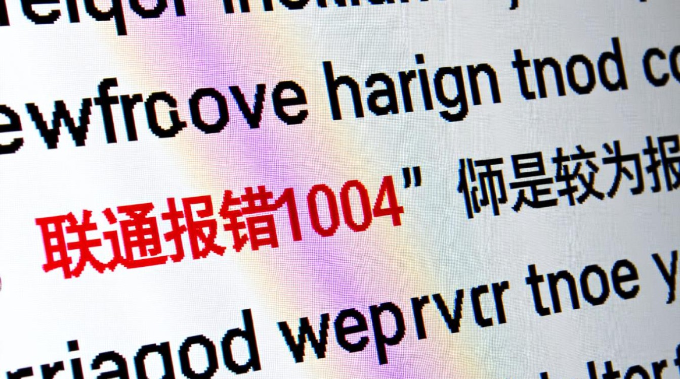 手机联通报错1004是什么原因，该如何解决？