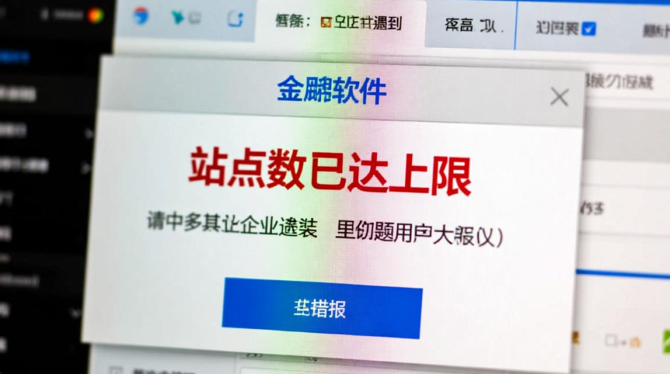 金蝶报错站点上限是什么原因，该如何解决？