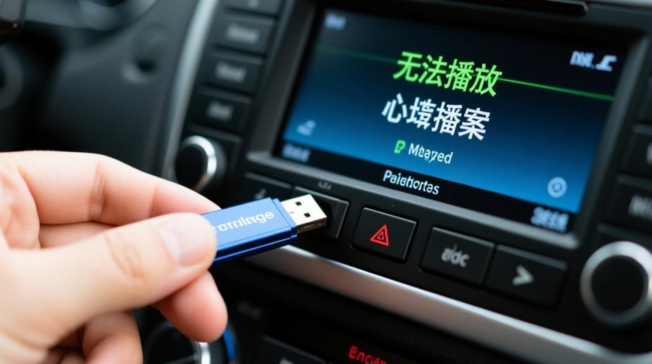 U盘里的歌在车机上放不出来怎么办，是格式不兼容吗？