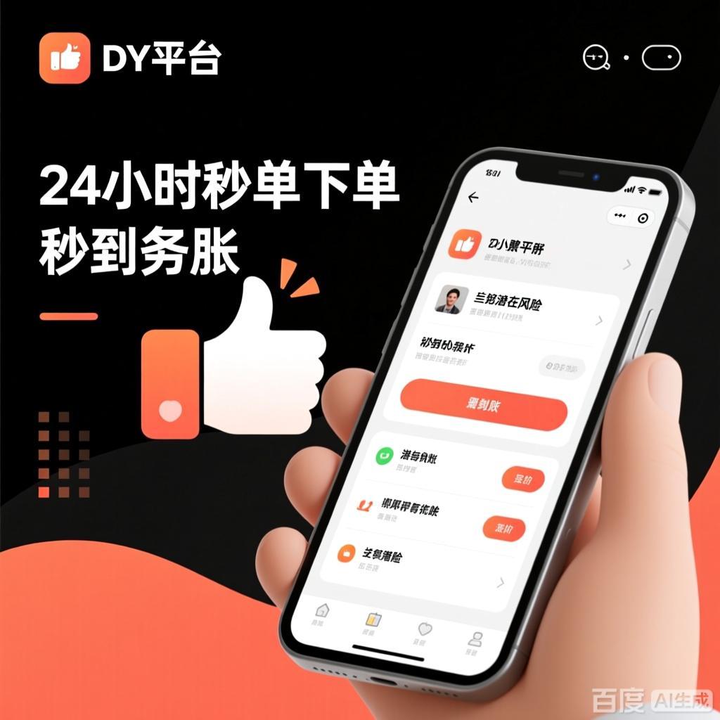 深度解析DY点赞平台：24小时秒单下单与秒到账服务机制及潜在风险