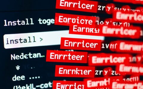 为什么终端输入install命令总是失败报错？