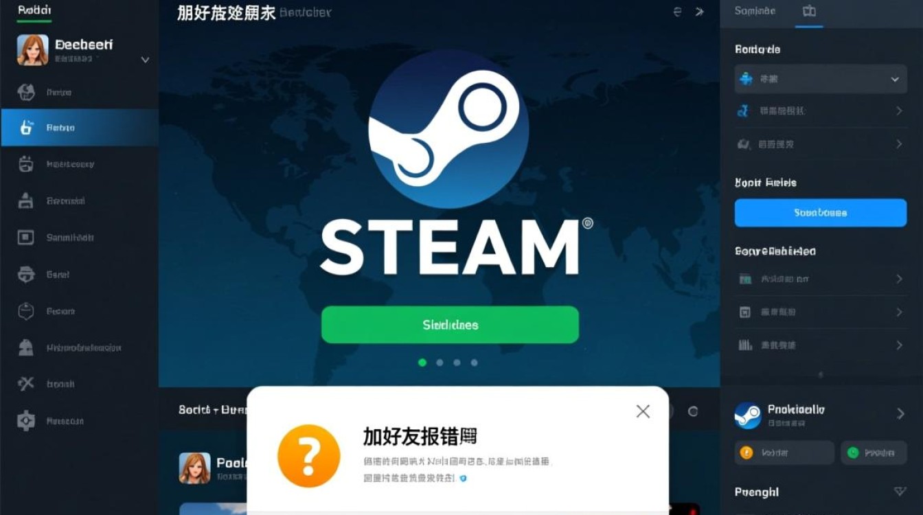 为什么stame加好友时会一直报错无法成功？