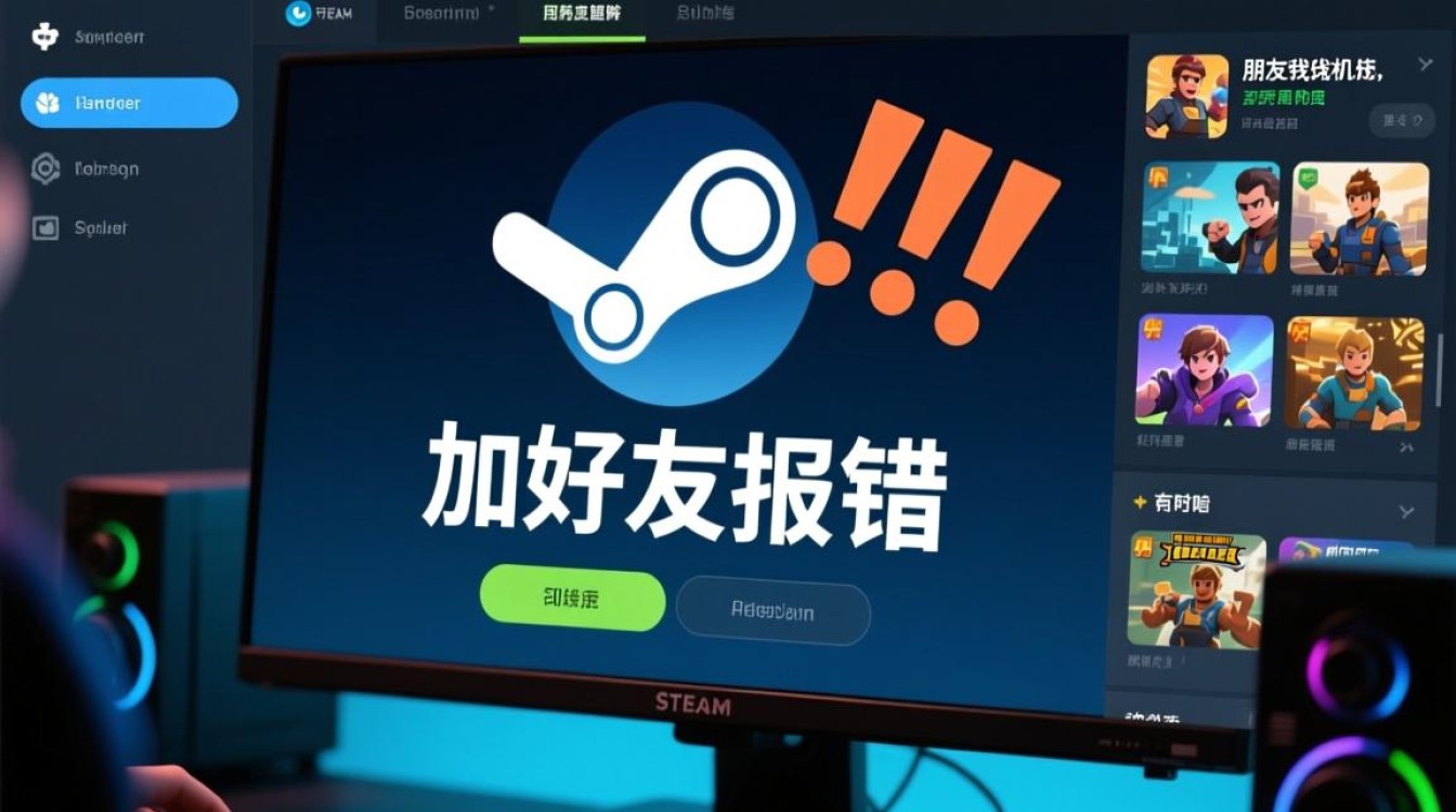 为什么stame加好友时会一直报错无法成功？
