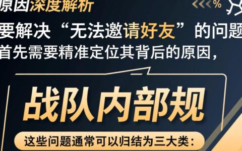 游戏战队无法邀请好友是什么原因？要怎么操作才能成功？