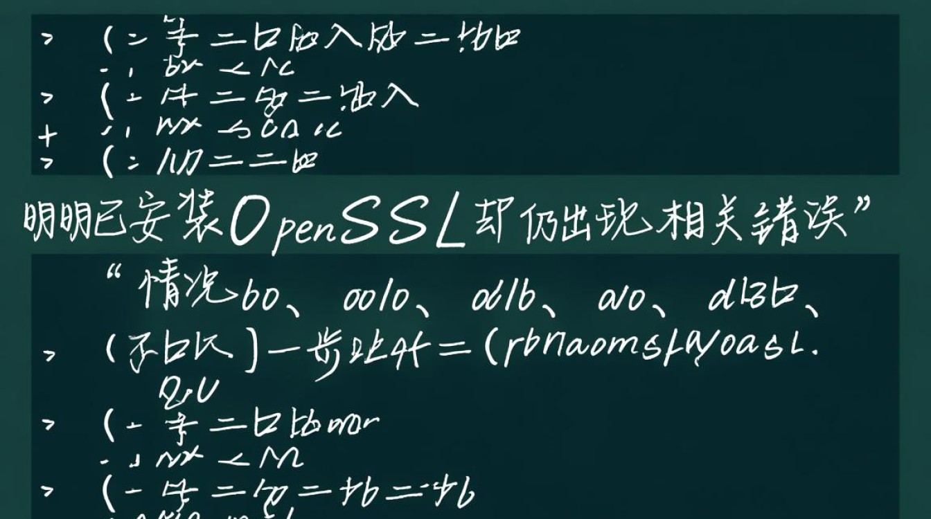 装了openssl还是报错为什么安装OpenSSL后仍提示缺少依赖？