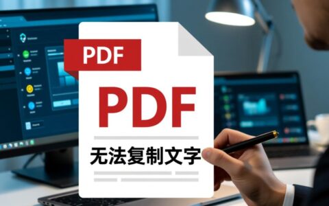 如何提取无法复制的PDF文档中的文字内容？