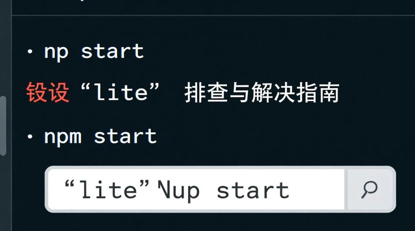 运行 npm start 时出现 lite 相关错误，如何解决？