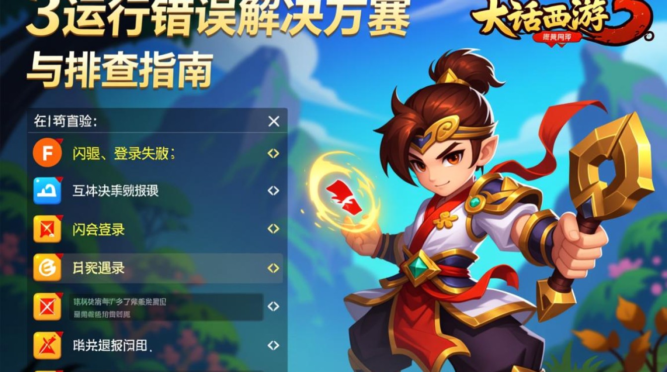 大话3运行报错大话西游3启动时弹出错误提示，如何解决？