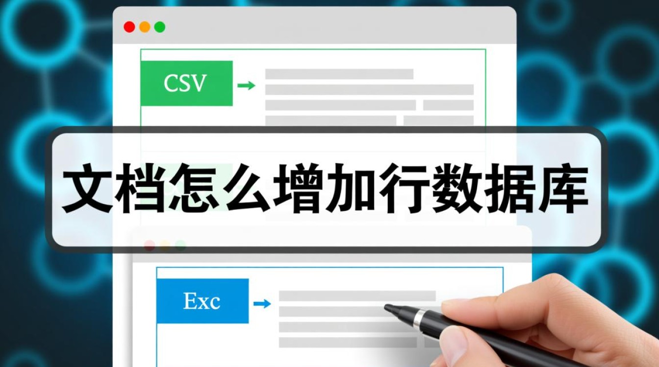 如何在文档中增加行数据库，实现高效数据管理？