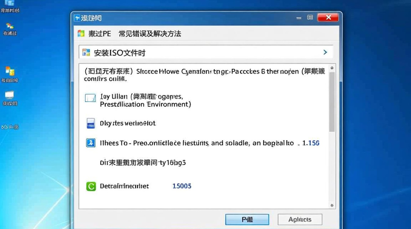 PE 装系统时 ISO 报错，如何解决？