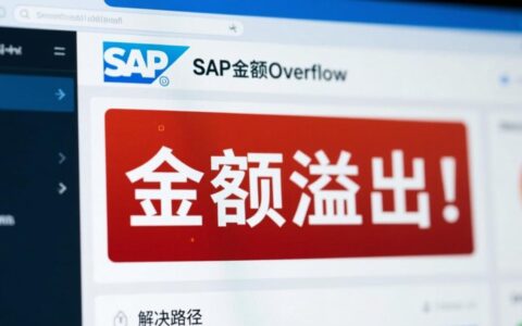 SAP系统里出现金额溢出（overflow）错误，具体是什么原因导致的？