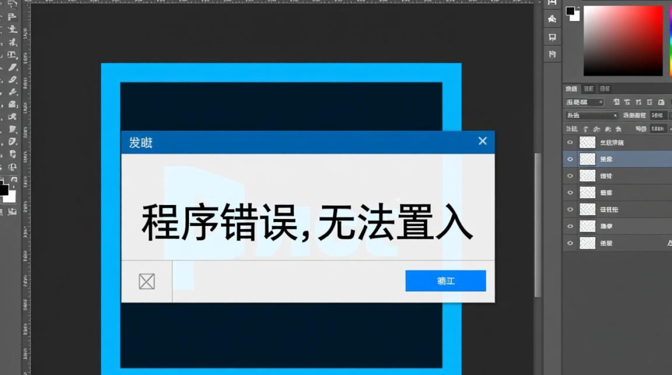 PS置入时提示程序错误无法置入该怎么办? PS置入时提示程序错误无法置入该怎么办?