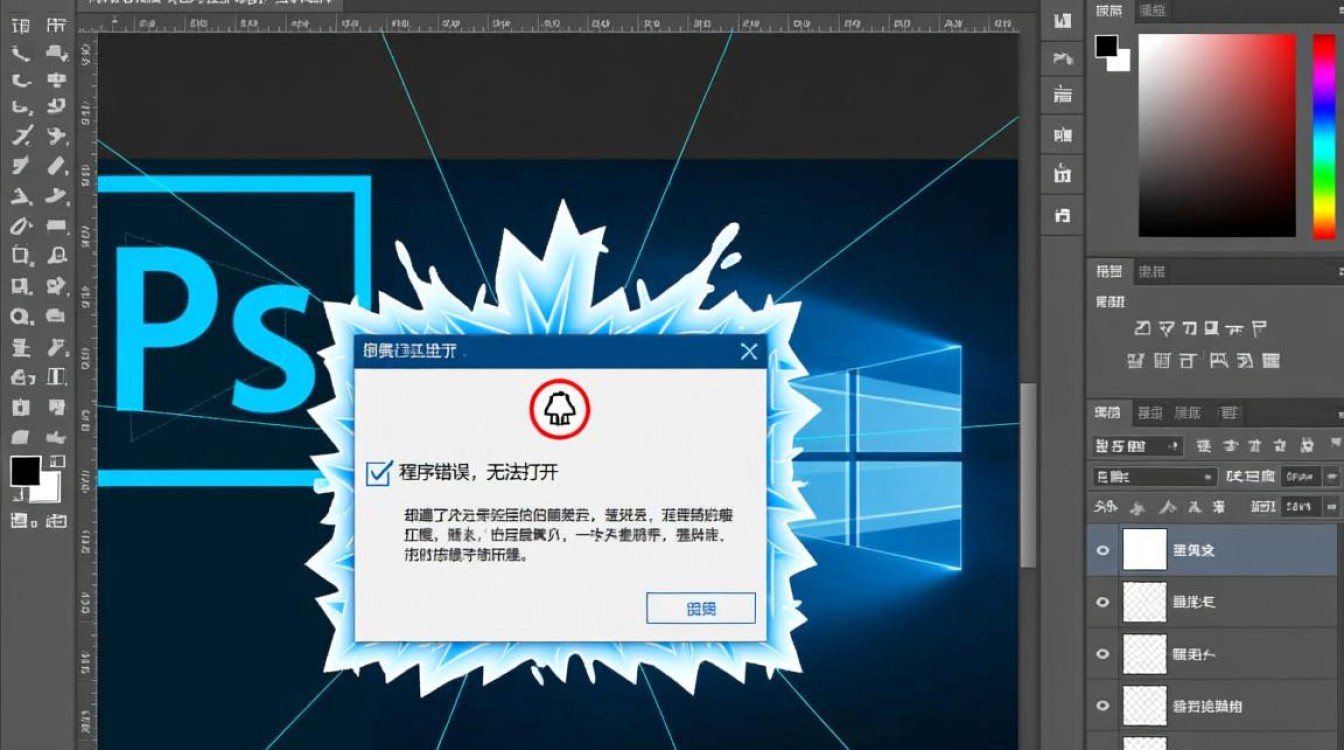 PS启动时总提示程序错误无法打开，到底是什么原因造成的啊？