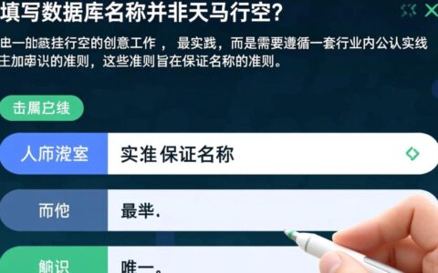 数据库名称到底应该怎么填写才符合规范和命名规则要求呢？