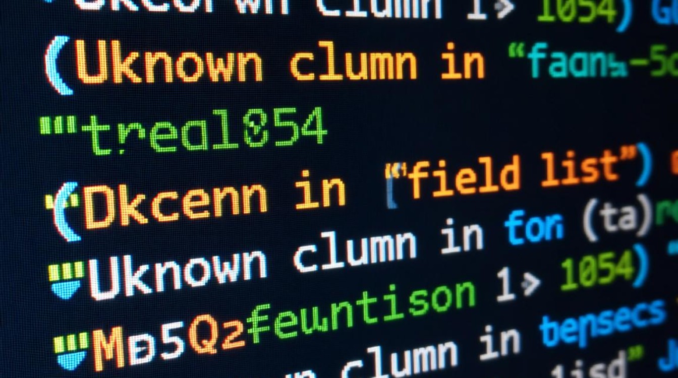 MySQL报错1054column后,如何解决未知列名的错误? MySQL报错1054column后,如何解决未知列名的错误?