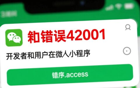小程序报错42001是什么原因？如何解决？