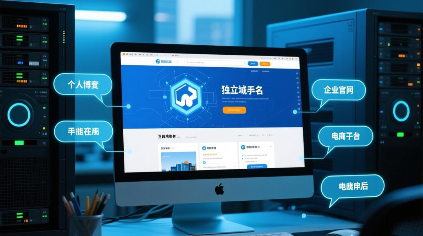 虚拟主机有独立域名，和独立服务器域名有啥区别？