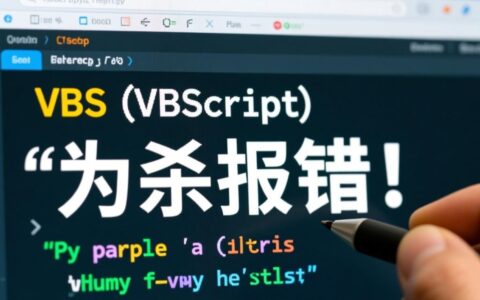 vbs脚本为杀报错怎么办？解决方法有哪些？