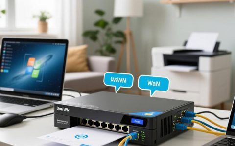 dualwan打印服务器怎么设置双wan口同时上网？
