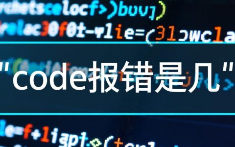 代码报错是几是什么意思？怎么解决？