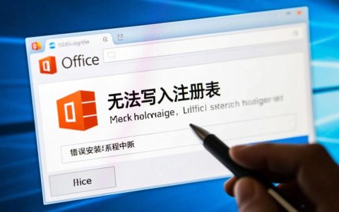 安装office时无法写入注册表怎么办？