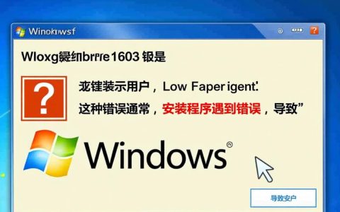 安装程序1603报错到底该怎么解决？