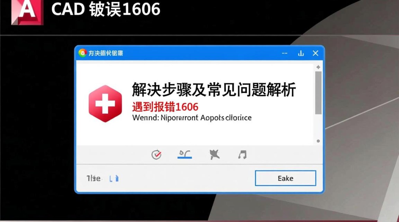 CAD安装报错1606，究竟是什么原因导致系统无法正常安装？解决方法有哪些？