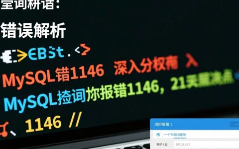 MySQL查询错误1146解决攻略，深度解析故障原因及修复方法？