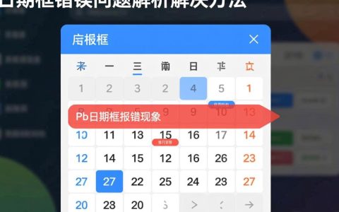 Pb日期框报错，是系统问题还是操作失误？