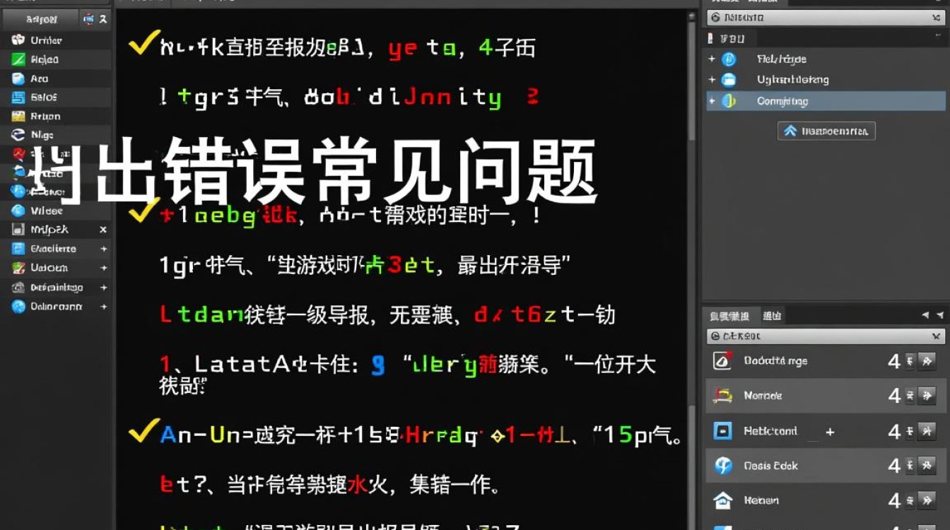 Unity导出报错怎么办?常见错误原因及解决方法深度解析! Unity导出报错怎么办?常见错误原因及解决方法深度解析!