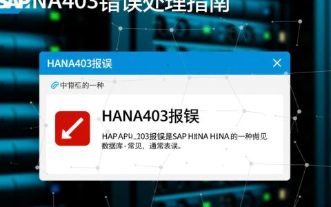 hana403报错是什么原因导致的？如何解决这个HANA数据库问题？