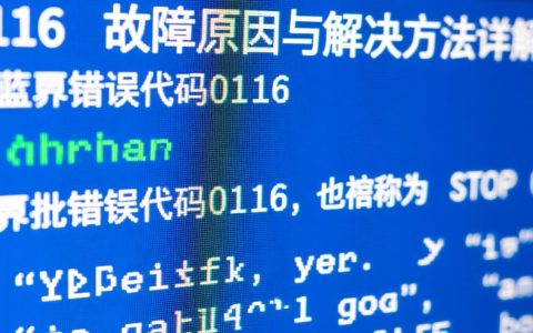蓝屏报错代码0116
